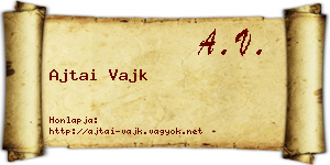Ajtai Vajk névjegykártya